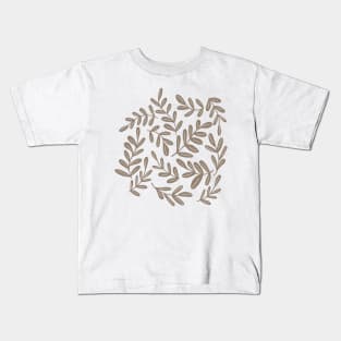 Autumn forest leaves in grey Kids T-Shirt